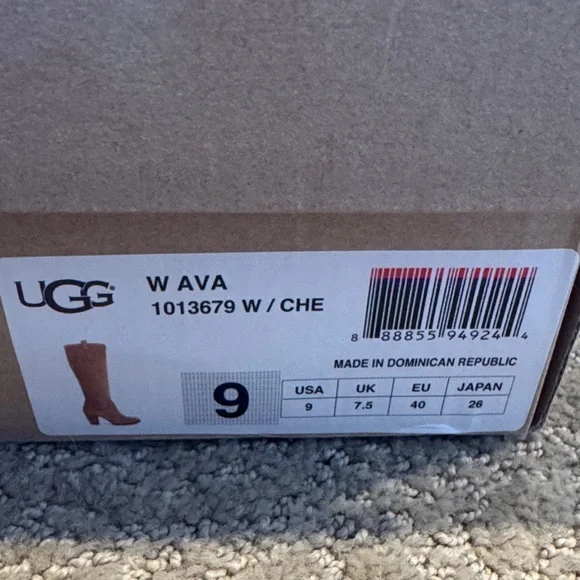 UGG Ava Tall Water Resistant Suede Heeled Boots — Chestnut - Picture 2 of 10